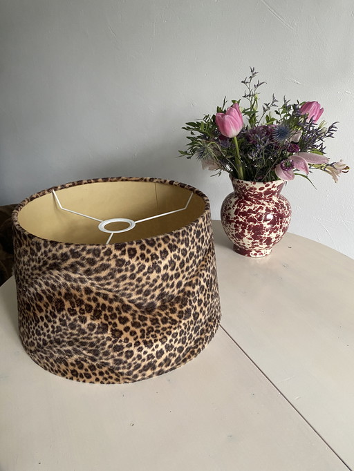 Grotere Lampenschirm Leo Felloptik Vintage 