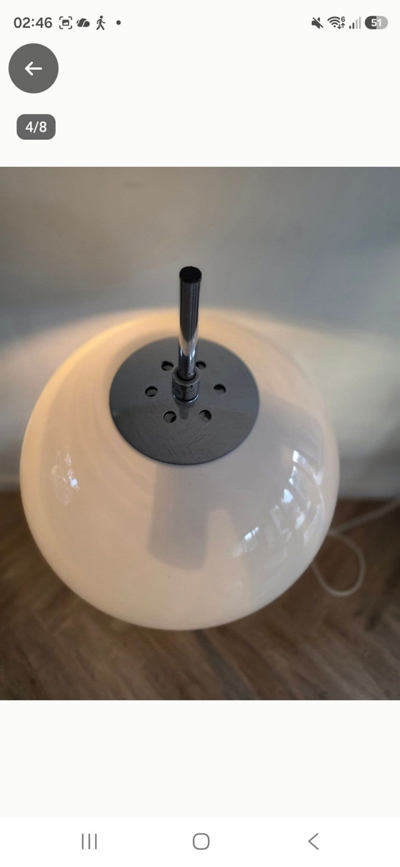 Mushroom vintage vloerlamp – Vloerlampen, Metaal, Kunststof (photo 3 of 6)