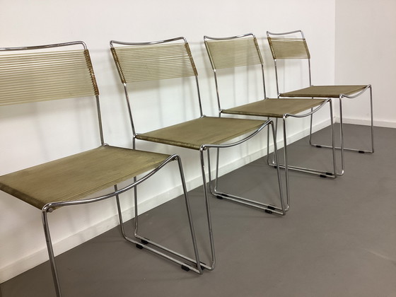 Image 1 of 4 vintage Giandomenico Belotti spaghetti stoelen Alias