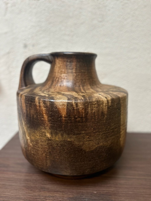 Prachtige Vintage Karlsruher Majolika Kruikvaas – G/155 G/156 – Friedegard Glatzle (1973)