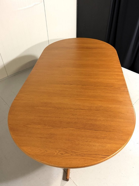 Image 1 of K.E. Ekselius large extendable oak dining table J.O. Carlsson Sweden