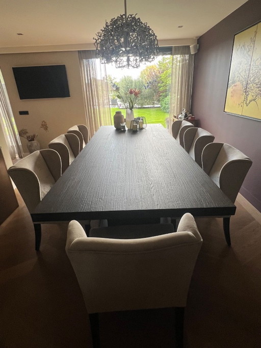 Esstisch Eiche Quartz Black geschabt