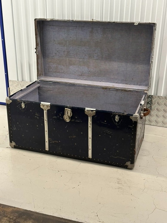 Image 1 of Coffre de cabine/coffre à couvertures ancien