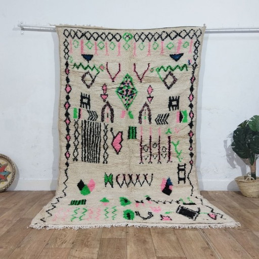 Authentiek Marokkaans Azilal-tapijt 260 x 150 cm – Handgemaakt Berber wollen tapijt