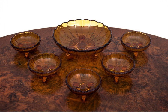 Image 1 of Juego de fuentes de cristal, Polonia, años 70