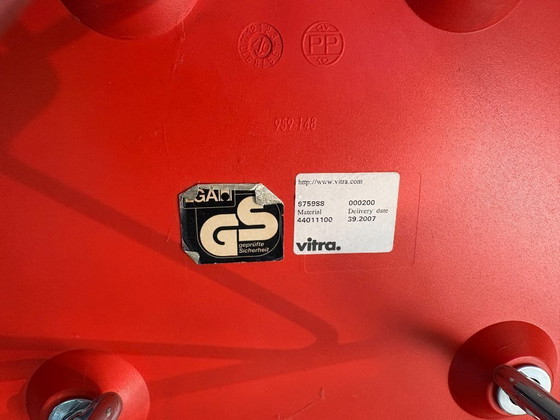 Image 1 of 2 x Vitra Eames DAR stoelen, rood