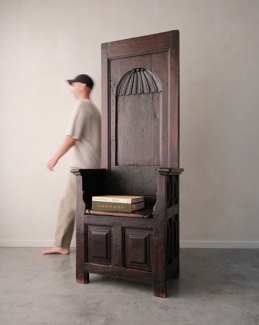 Renaissance eiken troonzetel
