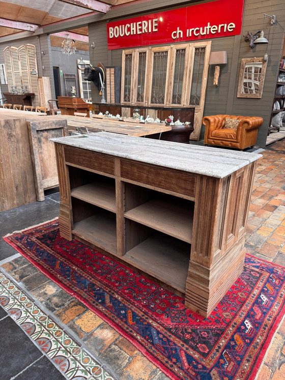 Counter old oak (60 x 155 x 92 cm) – Sideboard, Marble (photo 5 of 5)