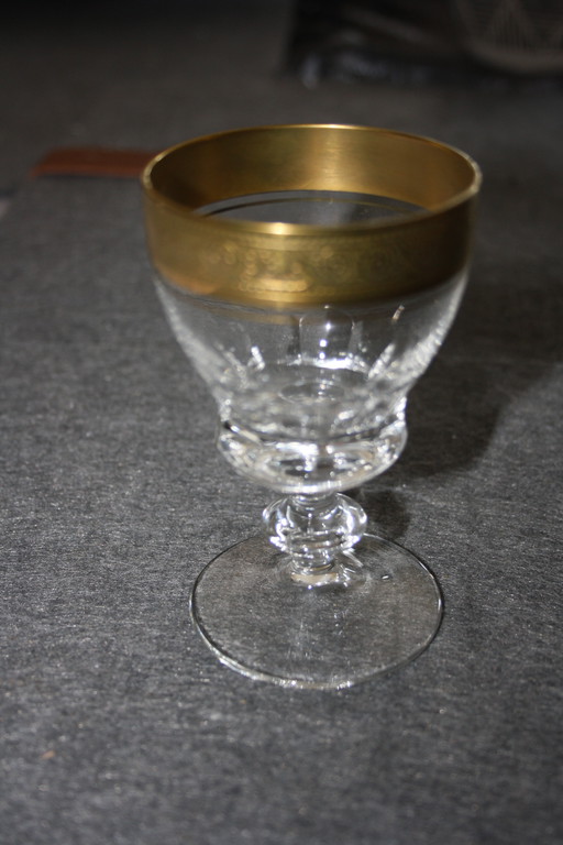 6 antique liqueur glasses with minton rim - Theresienthal Marlow - Rarity