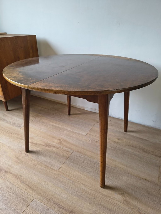 Ronde Eettafel Uitschuifbaar – Mid Century jaren 50-60