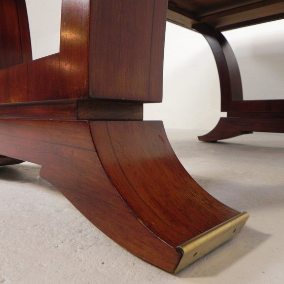 Image 1 of Art-Deco-Esstisch, Palisanderfurnier, ausziehbar auf 248 cm, 1930er Jahre