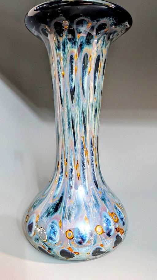 Eisch glass vase – studio glass / art glass – signed – approx. 1.16 kg, 25 cm – glaskunst