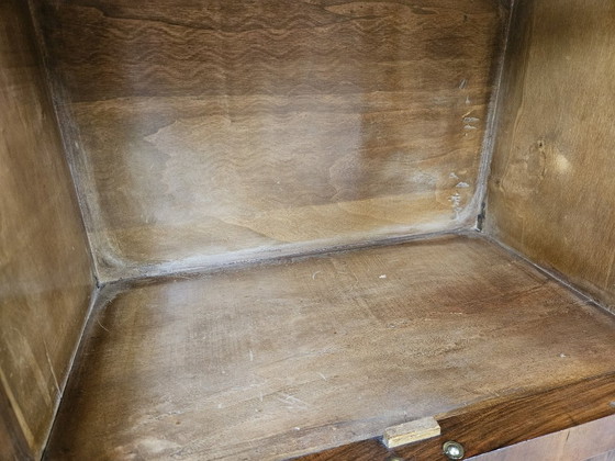 Pair of Art Deco burl wood nightstands, Brown (photo 15 of 15)