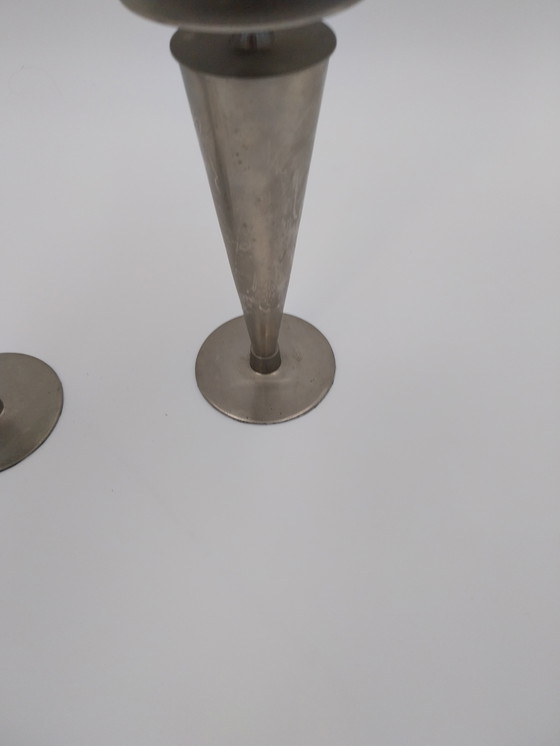 Image 1 of 1 x set di 2 candelieri di Paul Wood stile post moderno memphis anni '80