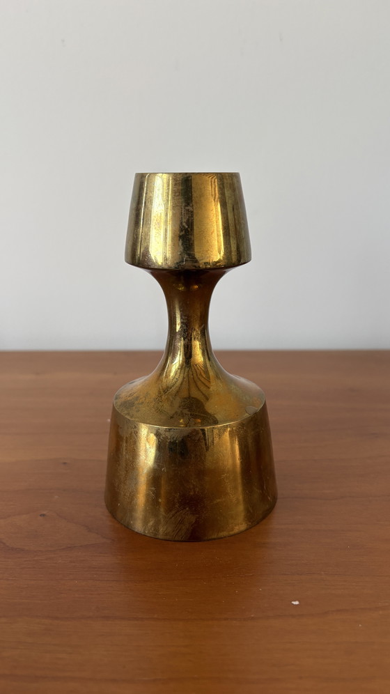 Image 1 of Scandinavian Brass Candleholder from Dansk Design, 1970s