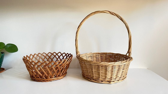 Image 1 of Vintage Rattan Baskets