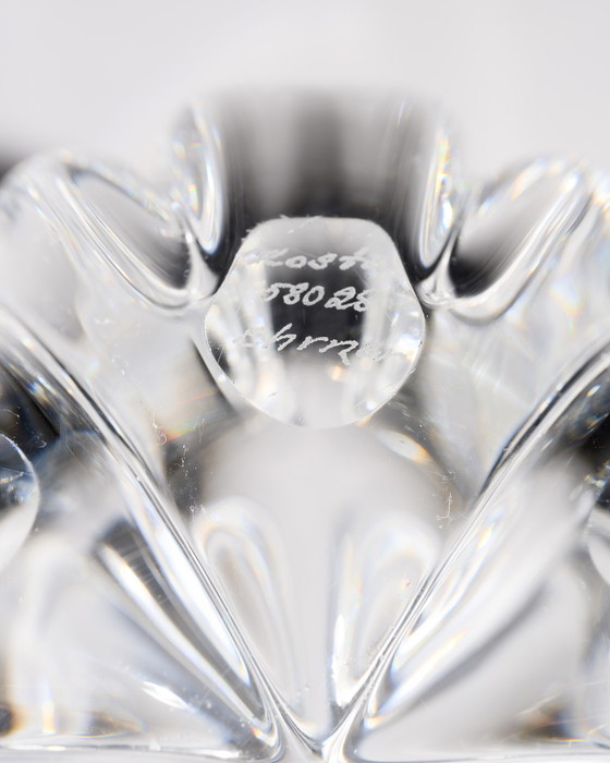 Image 1 of Kosta Boda Anna Ehrner “Olivia” kristallen schaal model 58028 Zweden jaren 70 gesigneerd H11cm