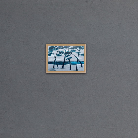 Image 1 of Encre sur papier « blue jean » 250g.  Format 21x30cm