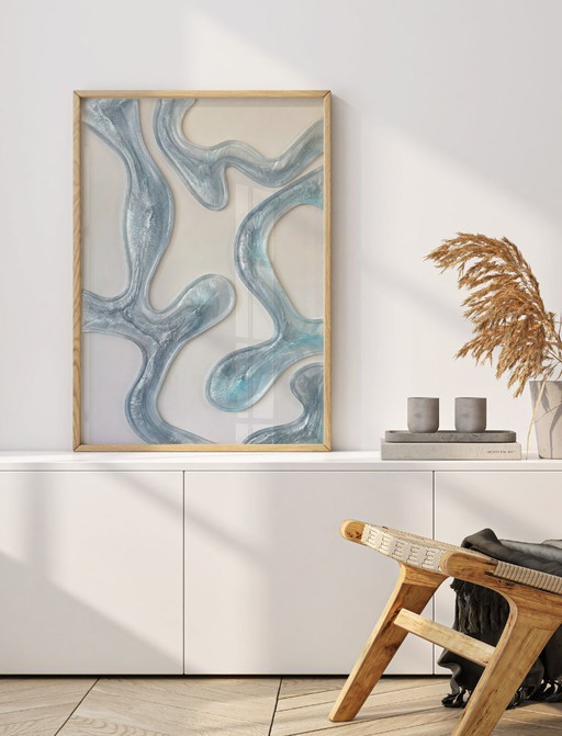 Acrylic Glass Artwork - 180x120 cm - Frozen Pearl Ice (Ori, 1983)