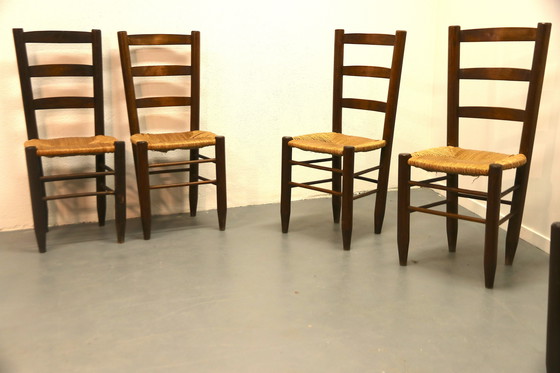 Image 1 of Juego de 8 (quizás 8) sillas Bauche No. 19 Charlotte Perriand