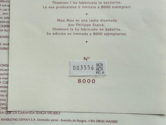 MINT IN BOX: Philippe Starck MOA MOA - Railpro Roadshow 1995 – Telefunken, Oggetti decorativi, Altro (photo 15 of 17)