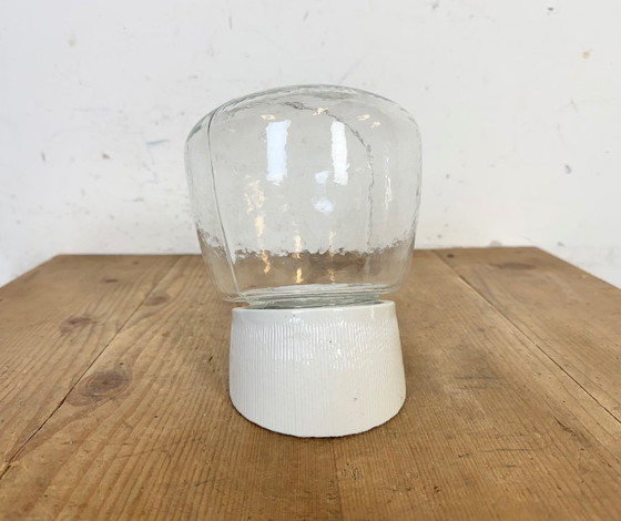 Image 1 of Applique murale vintage en porcelaine blanche, années 1970