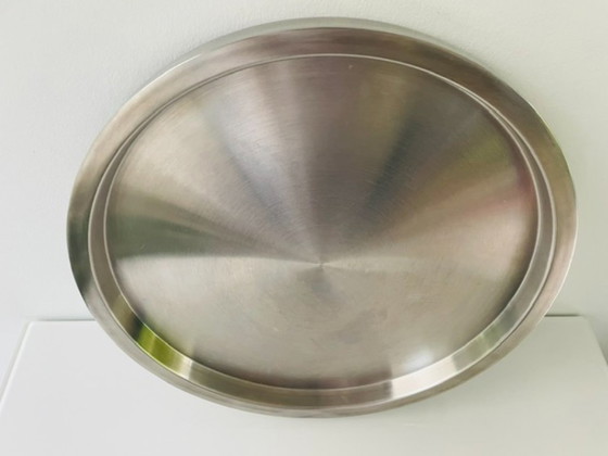 Image 1 of Bandeja/plato de servir de diseño de acero inoxidable