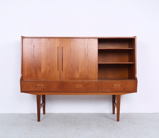 Image 1 of Vintage hoog teak dressoir, 1960s