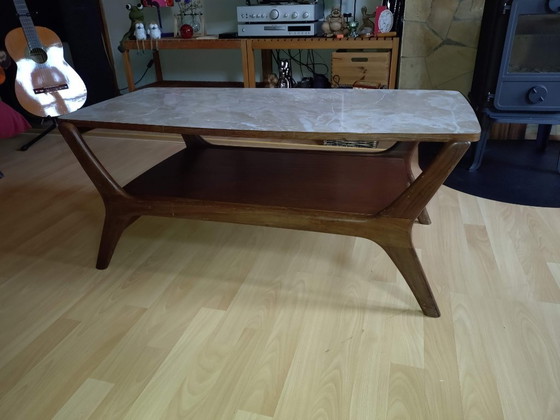 Tavolino da caffè vintage in legno di Louis Van Teeffelen, Tavolini da caffè, Altro, Marrone (foto 3 di 5)