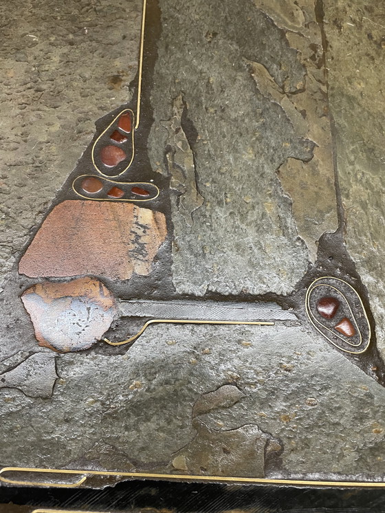 Image 1 of 2 tables d'appoint en pierre naturelle, Paul Kingma