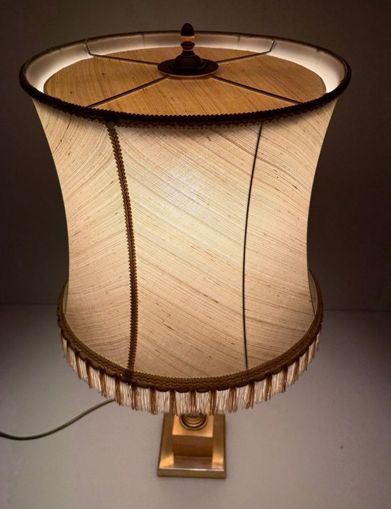 Image 1 of Set of 2 table lamps by Maison Charles, Hollywood Regency, pine cone/pine, France, 1970s