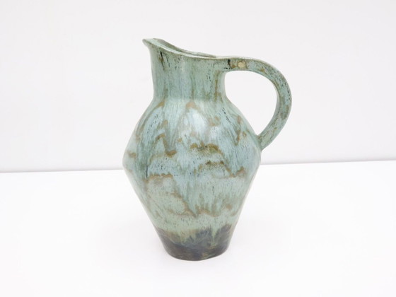 Vintage vase / ceramics / green brown / handmade (photo 3 of 5)
