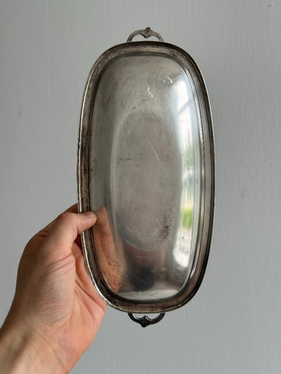 Image 1 of Small antique silver plated tray