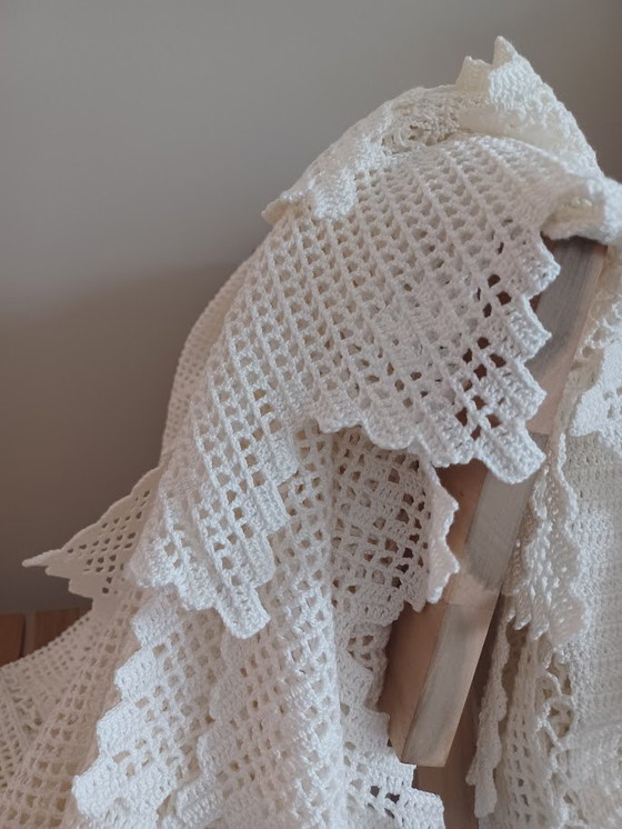 Image 1 of Copriletto vintage. Fatto a mano all&#39;uncinetto. Cotone. 210 cm x 190 cm.