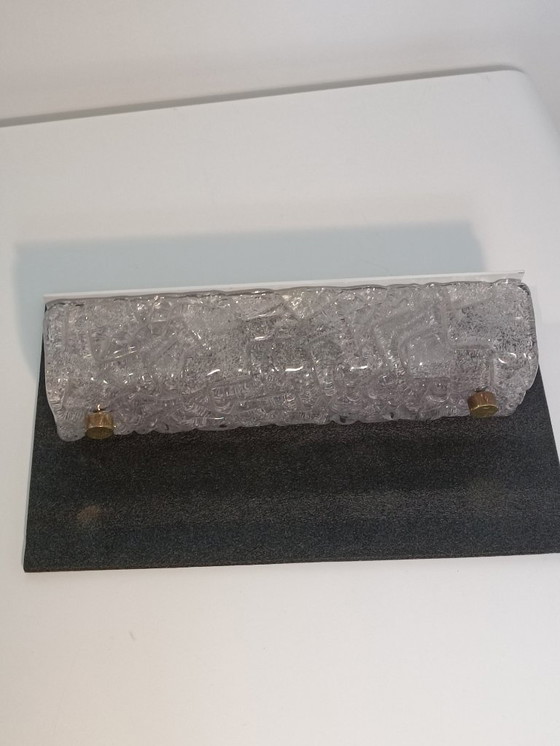 Image 1 of Lámpara de pared de cristal de hielo de Carl Fagerlund para Orrefors, década de 1960