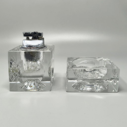 Raucher-Set aus italienischem Kristallglas aus den 1970er Jahren von Antonio Imperatore.