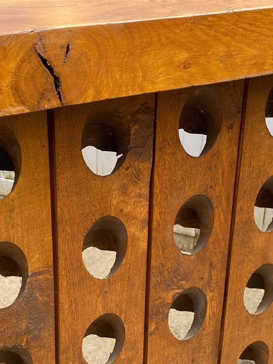 Image 1 of Barra esquinera en forma de L, de madera maciza de nogal, con mostrador/bar/zona de recepción de estilo profesional, circa 1950.