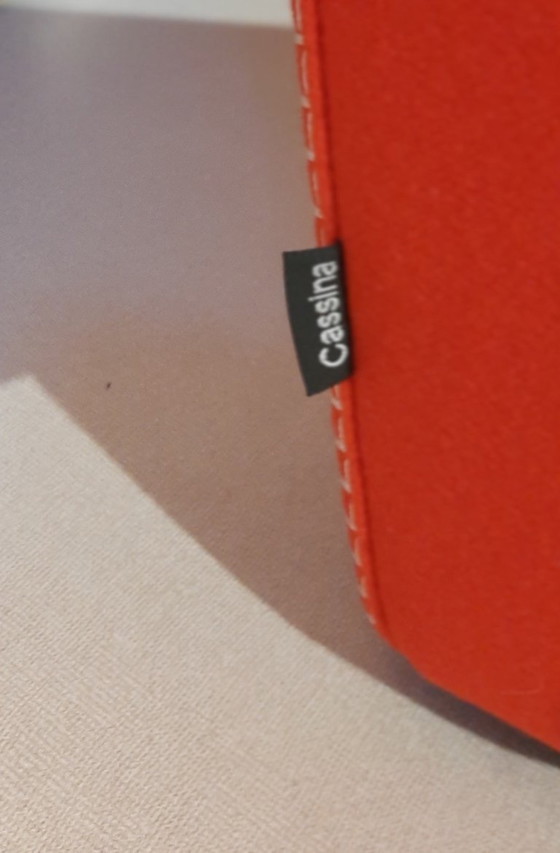 Image 1 of CASSINA  SET di 2 Poltrone637 Utrecht (NUOVE MAI USATE) in Lana KVDRAT Rossa 13L