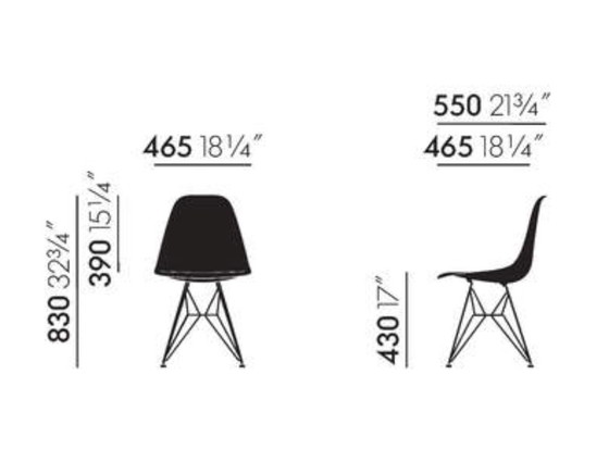 Image 1 of 2 chaises Eames en plastique DSR