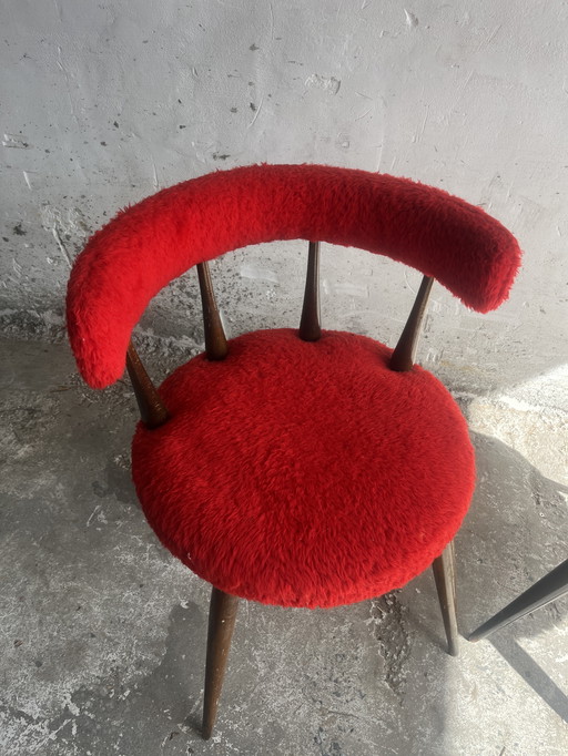 Set di 2 sedie vintage in tessuto originale