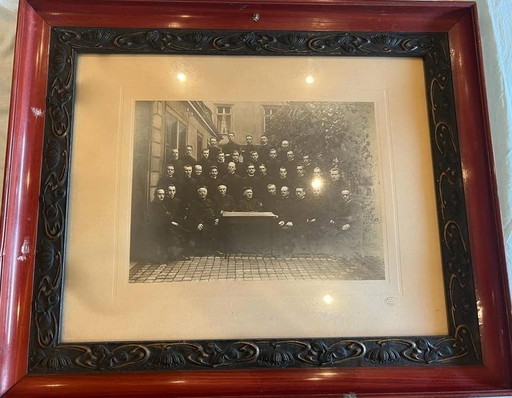 Antique Portrait Jos. Ruby, E In Magnificent Frame Trier Around 1900 Original Photograph