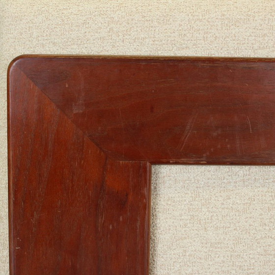 Image 1 of Sofá de tres plazas "Bastiano" restaurado en bouclé blanco roto y nogal, de Afra y Tobia Scarpa para Gavina, 1966