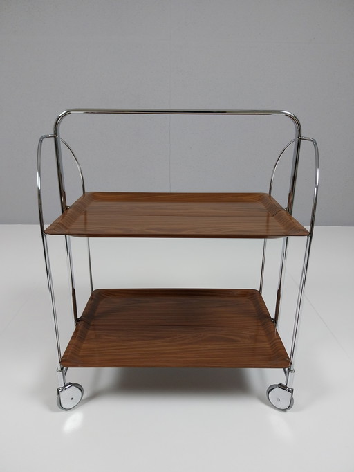 Chariot de service pliant vintage de Bremshey & Co, années 1970