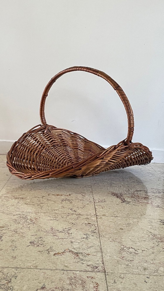 Image 1 of Vintage Rattan Log Basket