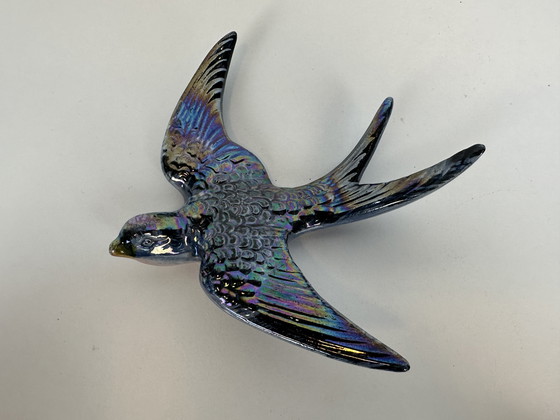 Image 1 of 5x Originele mid-century Wandzwaluwen en hun nesten (2x) - W. Germany