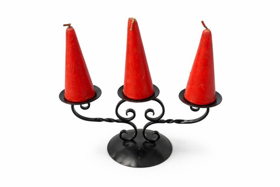 Image 1 of Candelabro de hierro forjado, Italia, década de 1950