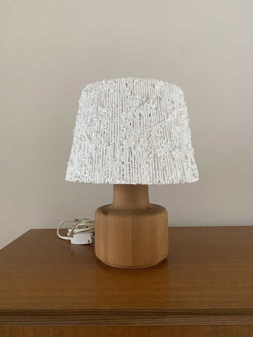 Bestform Lampe de table en bois de teck