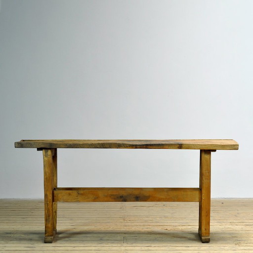 Table de travail en chêne, vers 1920 – tafels, Iron, Wood (photo 2 of 13)