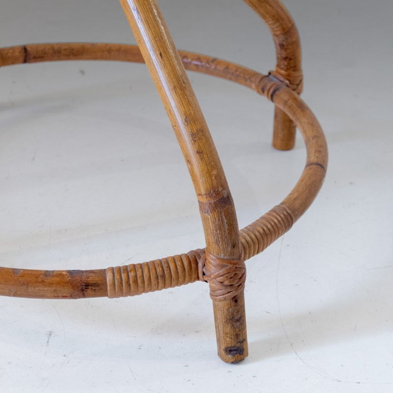 Image 1 of 1x Vintage gebogen bamboe kapstok, Franco Albini, Italië, jaren 1950