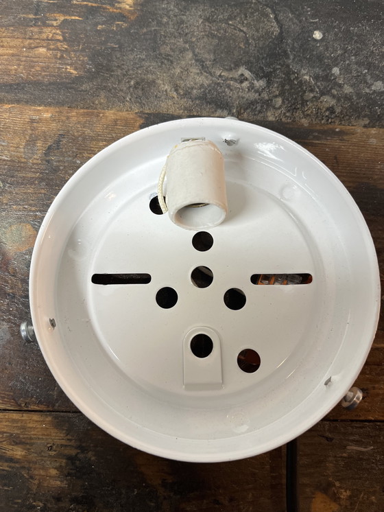 Image 1 of Plafonnier rond vintage en verre